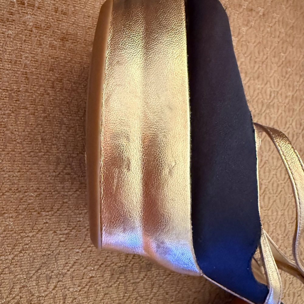 Miu Miu Black and Gold Platform Heels - Picture 13 of 14